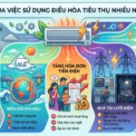 Điều hòa tiêu thụ điện năng cao bất thường: Nguyên nhân và cách xử lý hiệu quả